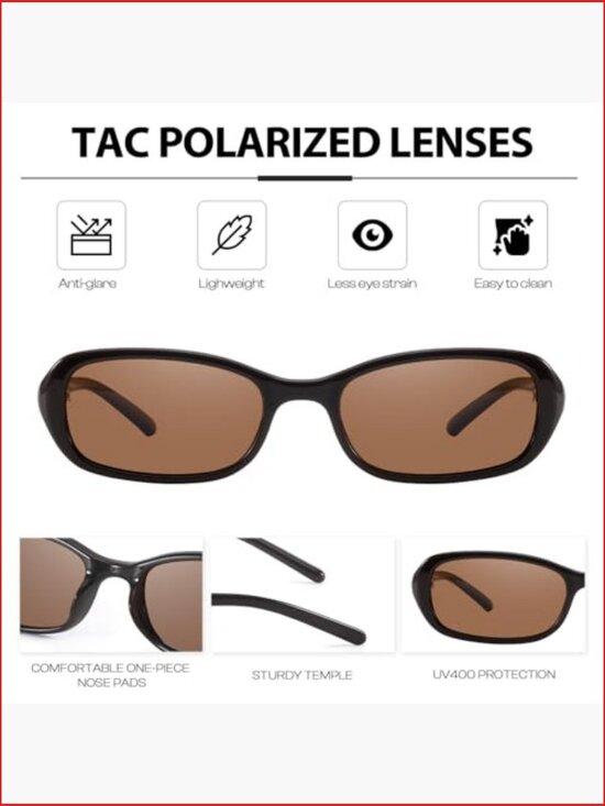 Retro 90s Small Rectangle Sunglasses UV Protection Lightweight Unisex main image 6